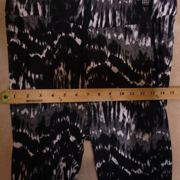 Bcbgeneration Womens Jogger Pants Black High Rise Stretch Adjustable Tie Dye‎ L - Picture 4 of 10